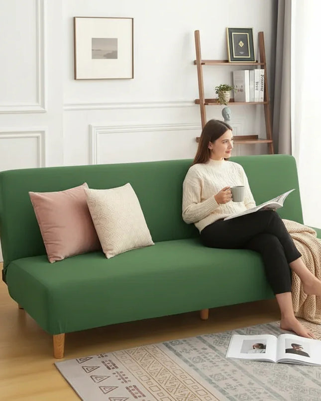 housse clic clac verte – Protection canapé convertible – Photo Variation 6