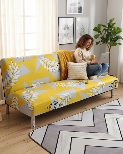 housse clic clac jaune – Protection canapé convertible – Photo Variation 6