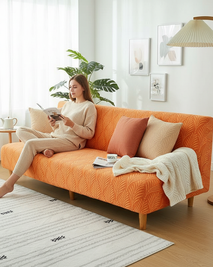 housse clic clac orange – Protection canapé convertible – Photo Variation 6