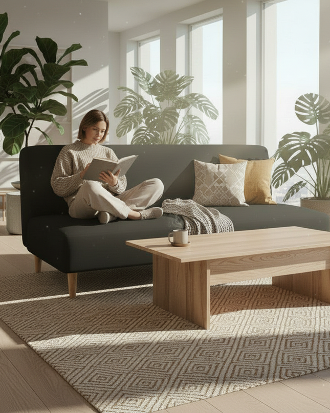 Housse de clic clac noire extensible protectrice. – Protection canapé convertible – Photo Variation 6