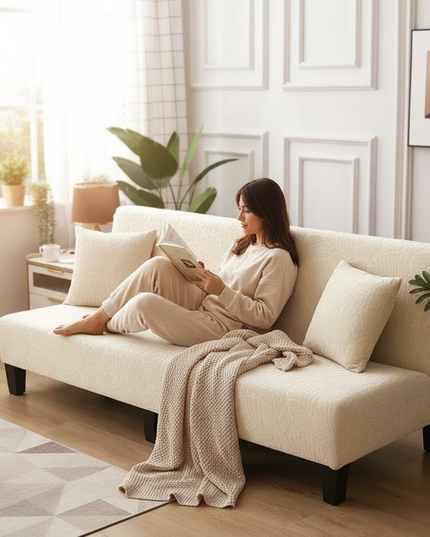 housse de clic clac blanc – Protection canapé convertible – Photo Variation 6