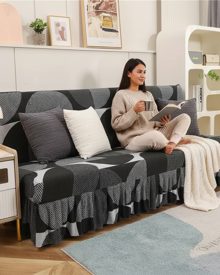 Housse de clic clac géométrique jupe lavable – Protection canapé convertible – Photo Variation 6