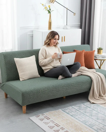 housse clic clac gris perle – Protection canapé convertible – Photo Variation 6