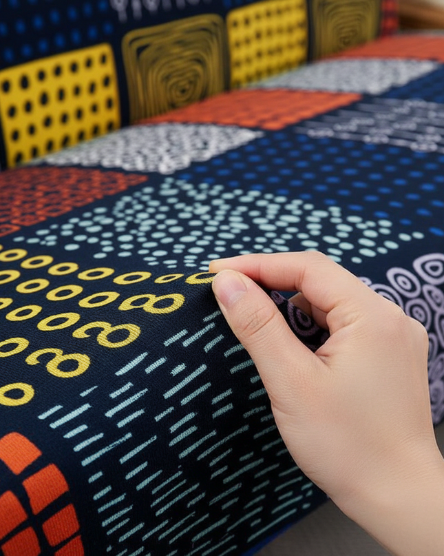 housse clic clac patchwork – Protection canapé convertible – Photo Variation 5