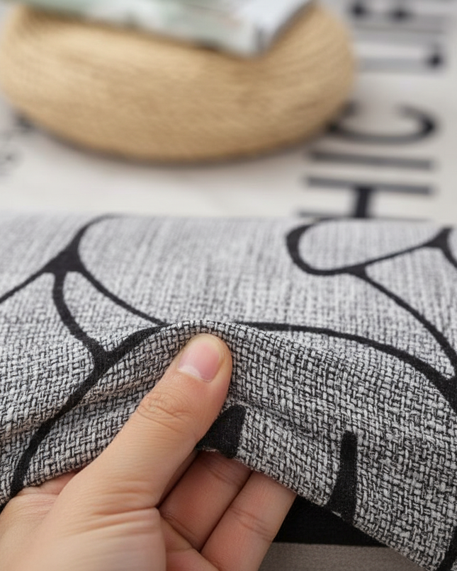 Housse de clic clac gris motifs floraux – Protection canapé convertible – Photo Variation 5