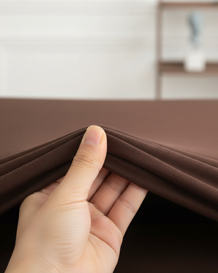 Housse de clic clac sans accoudoirs chocolat – Protection canapé convertible – Photo Variation 5