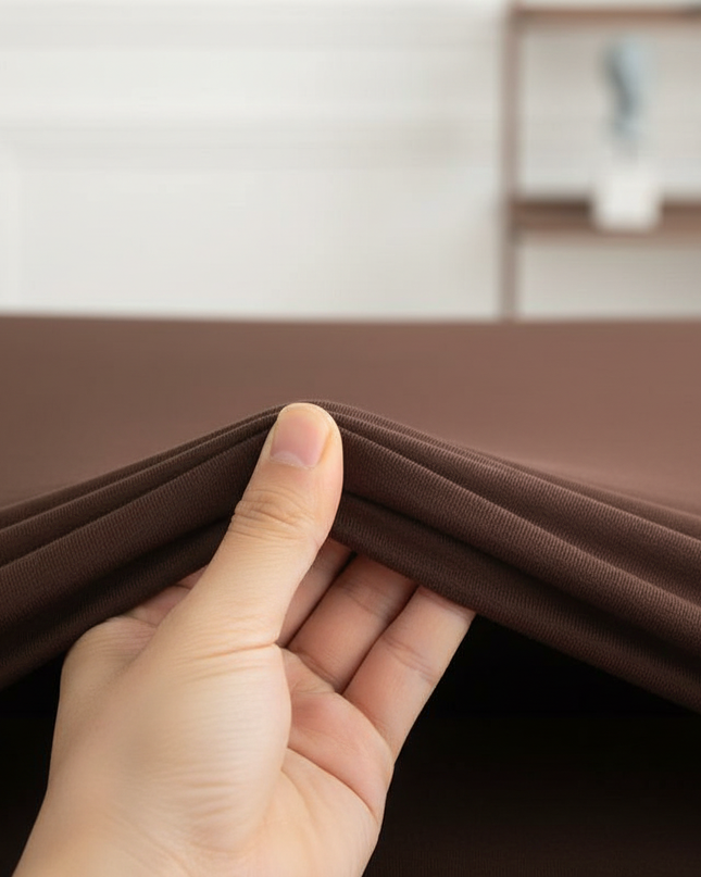 Housse de clic clac sans accoudoirs chocolat – Protection canapé convertible – Photo Variation 5