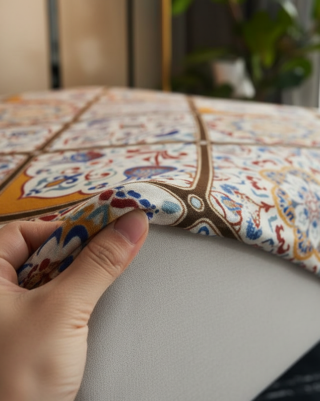Housse de clic clac azulejos bohème – Protection canapé convertible – Photo Variation 5