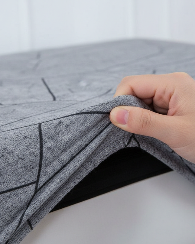 Housse de clic clac grise géométrique – Protection canapé convertible – Photo Variation 5