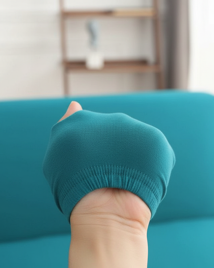 Housse de clic clac sans accoudoirs turquoise – Protection canapé convertible – Photo Variation 5