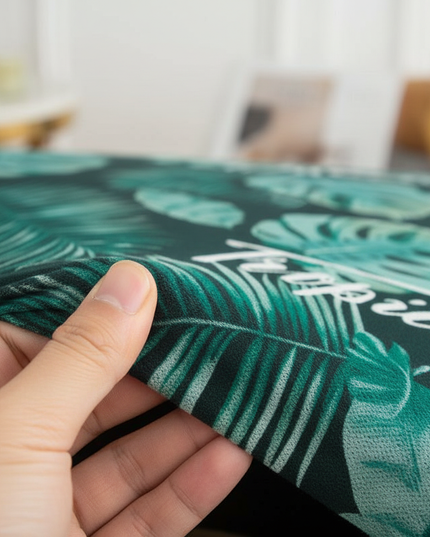 Housse de clic clac imprimé tropical vert – Protection canapé convertible – Photo Variation 5