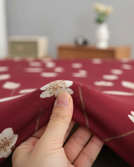 Housse de clic clac Bordeaux floral – Protection canapé convertible – Photo Variation 5