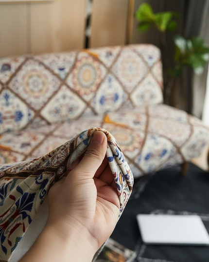 Housse de clic clac Mosaïque Multicolore Bohème – Protection canapé convertible – Photo Variation 5