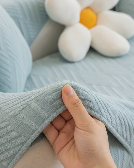 Housse de clic clac matelassée bleu – Protection canapé convertible – Photo Variation 5