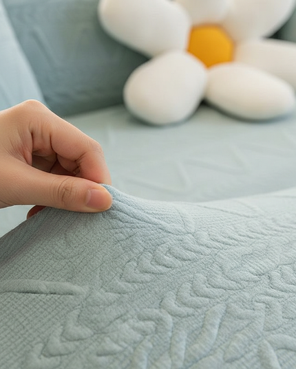 Housse de clic clac vert menthe matelassée – Protection canapé convertible – Photo Variation 5