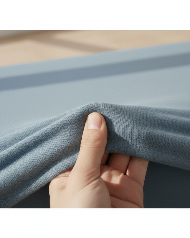 Housse de clic clac spandex extensible bleu gris – Protection canapé convertible – Photo Variation 5