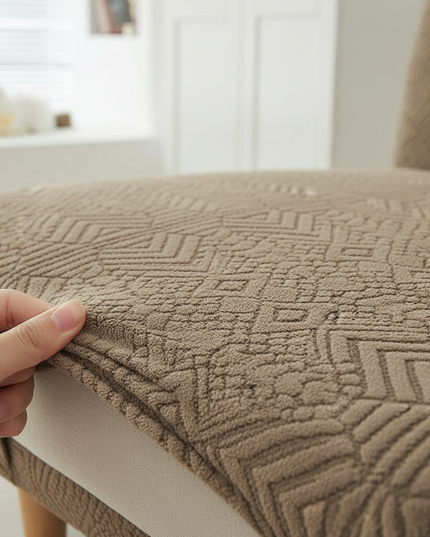 housse clic clac taupe clair – Protection canapé convertible – Photo Variation 5