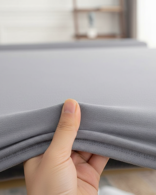 Housse de clic clac grise sans accoudoirs – Protection canapé convertible – Photo Variation 5