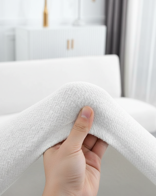 housse clic clac blanche – Protection canapé convertible – Photo Variation 5