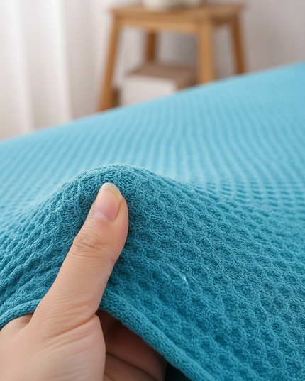 Housse de clic clac turquoise sans accoudoirs – Protection canapé convertible – Photo Variation 5