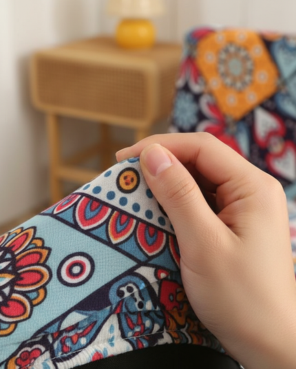 Housse de clic clac motifs mandalas colorés – Protection canapé convertible – Photo Variation 5