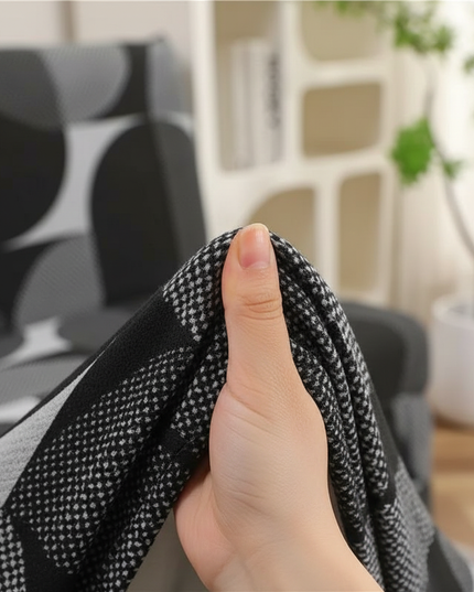 Housse de clic clac géométrique jupe lavable – Protection canapé convertible – Photo Variation 5