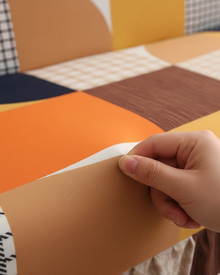 Housse de clic clac patchwork multicolore – Protection canapé convertible – Photo Variation 5