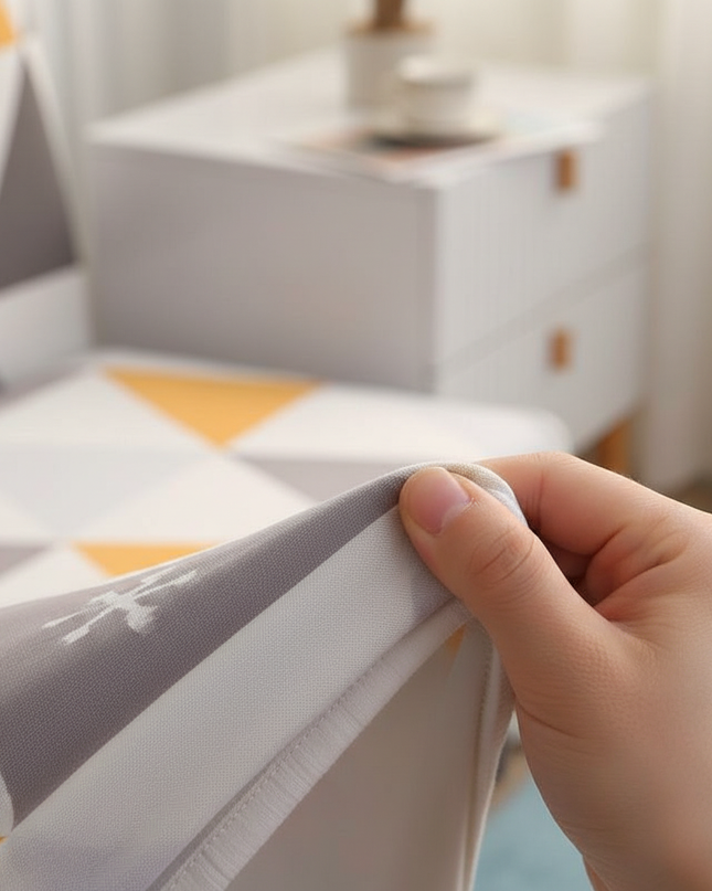 Housse de clic clac Triangles Cerf Jaune – Protection canapé convertible – Photo Variation 5