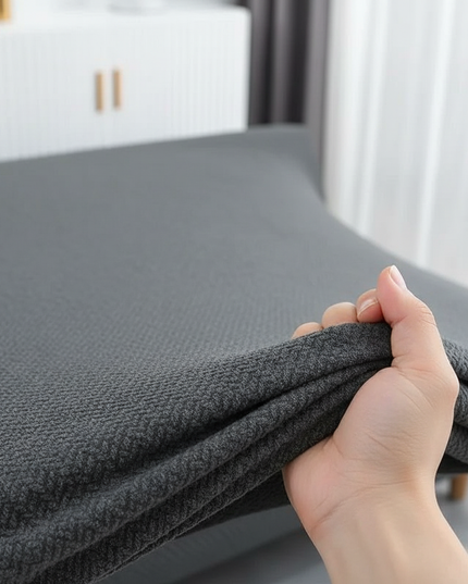 Housse de clic clac Jacquard Gris – Protection canapé convertible – Photo Variation 5