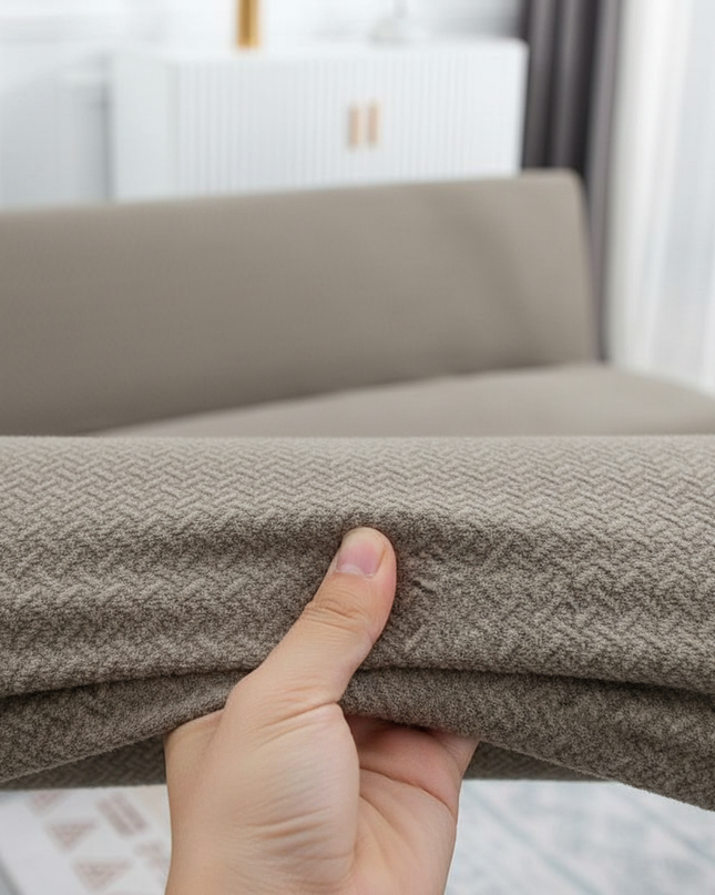 housse clic clac beige – Protection canapé convertible – Photo Variation 5