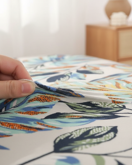 Housse de clic clac feuilles tropicales multicolores – Protection canapé convertible – Photo Variation 5