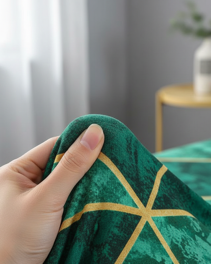 housse clic clac bicolore – Protection canapé convertible – Photo Variation 5