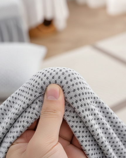 Housse de clic clac grise pointillée jupe – Protection canapé convertible – Photo Variation 5