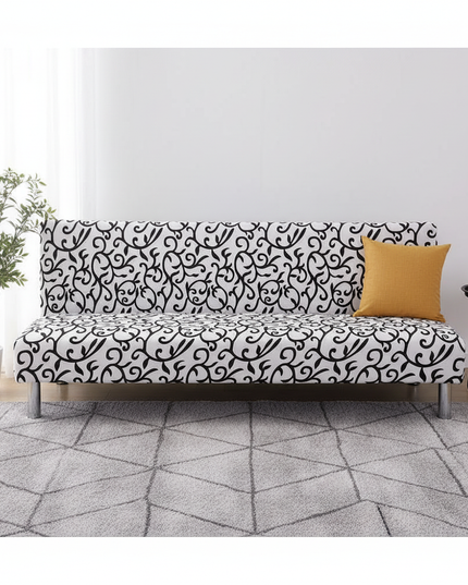 Housse de clic clac élastique motifs arabesques – Protection canapé convertible – Photo Variation 4