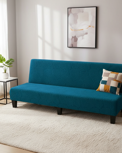 Housse de clic clac bleu canard motifs – Protection canapé convertible – Photo Variation 4