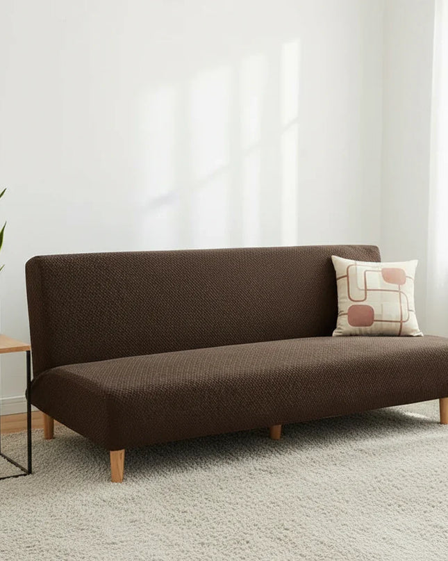 housse clic clac marron – Protection canapé convertible – Photo Variation 4