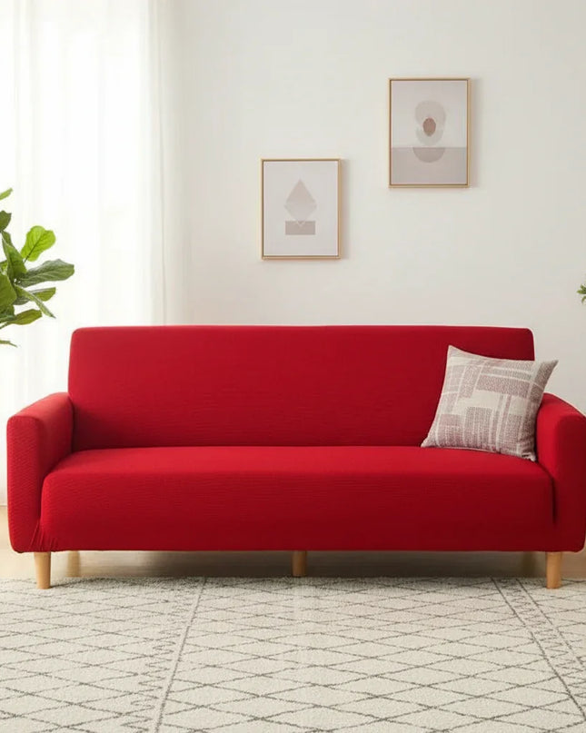 housse clic clac rouge – Protection canapé convertible – Photo Variation 4
