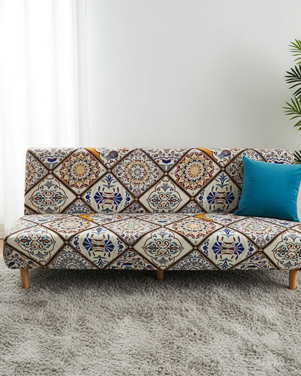 Housse de clic clac Mosaïque Multicolore Bohème – Protection canapé convertible – Photo Variation 4