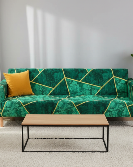 housse clic clac bicolore – Protection canapé convertible – Photo Variation 4