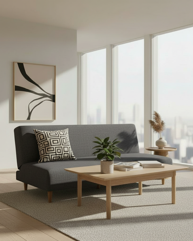 Housse de clic clac vert foncé extensible. – Protection canapé convertible – Photo Variation 4