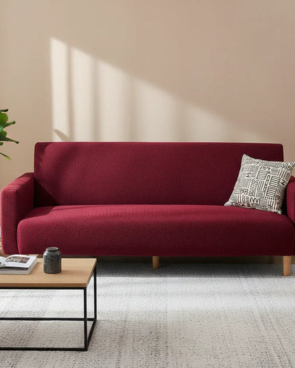 housse de clic clac bordeaux – Protection canapé convertible – Photo Variation 4