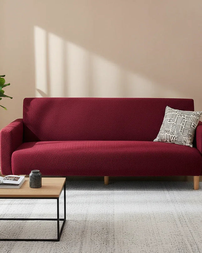 housse de clic clac bordeaux – Protection canapé convertible – Photo Variation 4