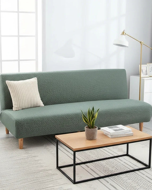 housse clic clac gris perle – Protection canapé convertible – Photo Variation 4