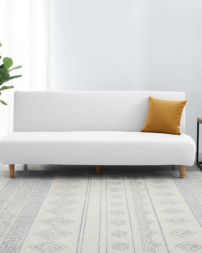housse clic clac blanche – Protection canapé convertible – Photo Variation 4
