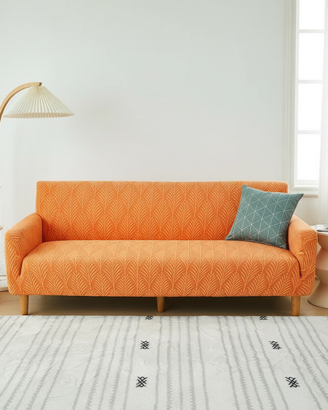 housse clic clac orange – Protection canapé convertible – Photo Variation 4