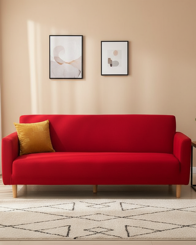 housse clic clac terracotta – Protection canapé convertible – Photo Variation 4