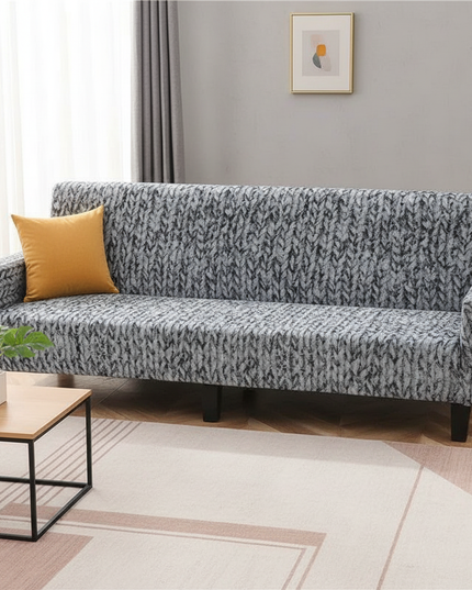 Housse de clic clac grise tricoté – Protection canapé convertible – Photo Variation 4