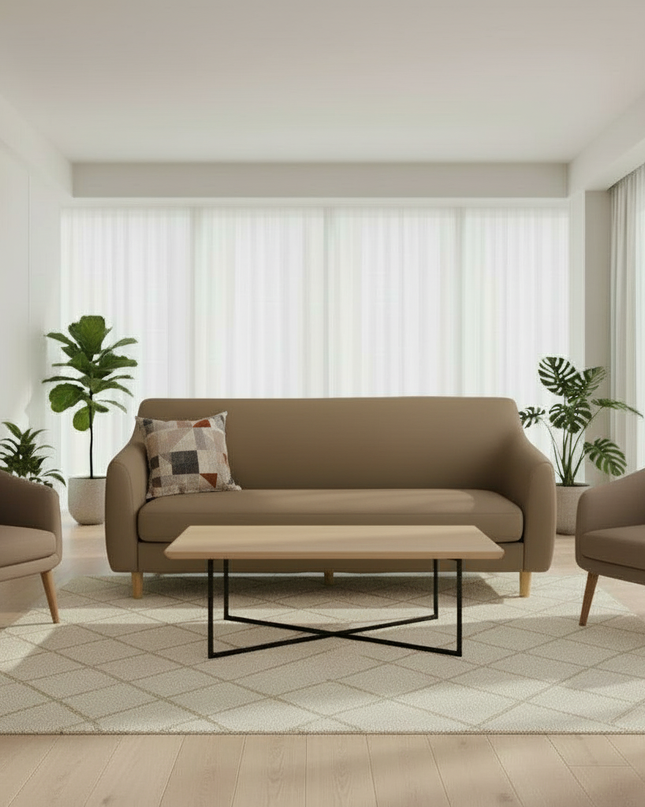 Housse de clic clac marron stretch déhoussable – Protection canapé convertible – Photo Variation 4