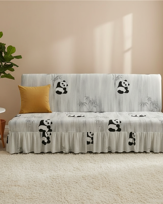 Housse de clic clac panda bambou jupe – Protection canapé convertible – Photo Variation 4