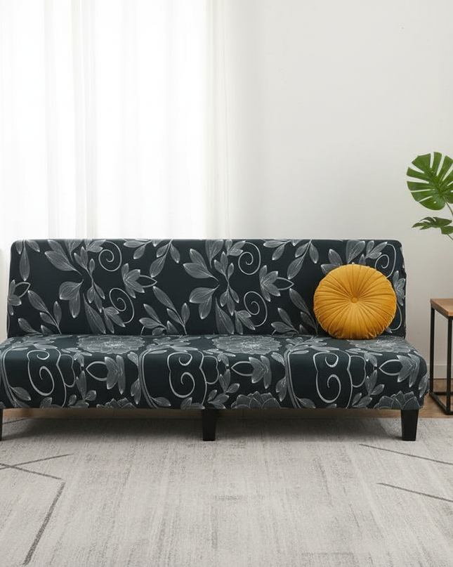 Housse de clic clac florale foncée – Protection canapé convertible – Photo Variation 4